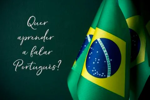 Do you want to learn portuguese, in portuguese Stock Photos