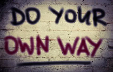 Do Your Own Way Concept Stock Illustration