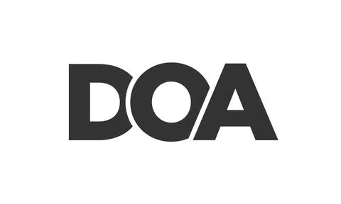 DOA logo design template with strong and modern bold text. Initial based ve.. イラスト素材