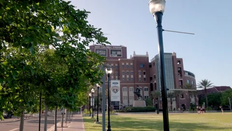 Doak Campbell Stadium on the campus of Florida State University. Stock Footage 312601089