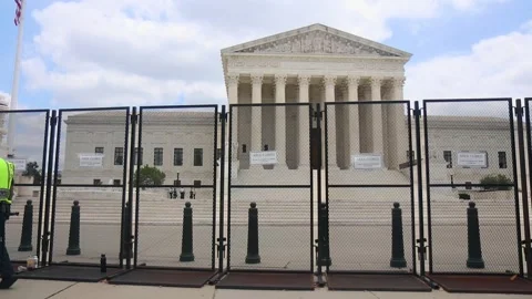 Dobbs Decision Protest Outside Supreme Court June 24, 2022 Stock Footage 249011551