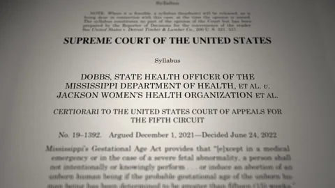 Dobbs v. Jackson 2001 U.S. Supreme Court Document Stock-Footage 290917712