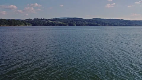 Dobczyce river low perspective Stock Footage 240570030