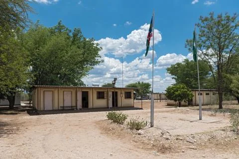 The dobe border post small border crossing between botswana and namibia Stock Photos
