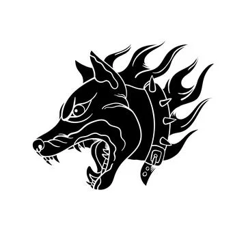 Doberman silhouette Stock Illustration