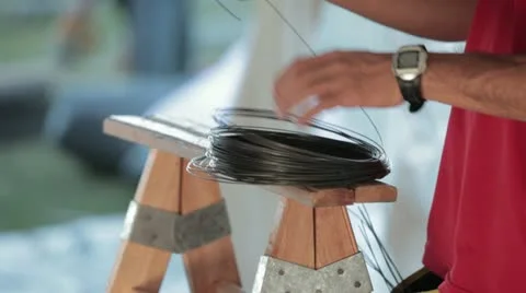 Doblando alambre Stock Footage 11852572