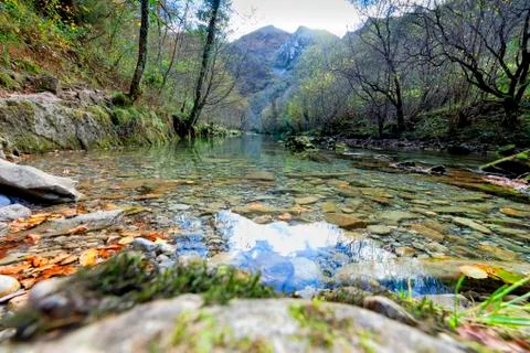 Dobra river in Spain Stock Photos