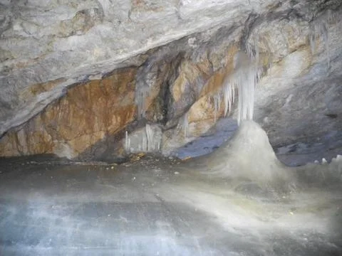 Dobsina Ice Cave Stock Photos