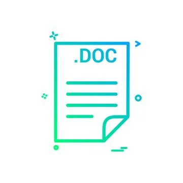 DOC application download file files format icon vector design イラスト素材