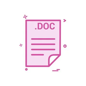 DOC application download file files format icon vector design Illustrazione stock