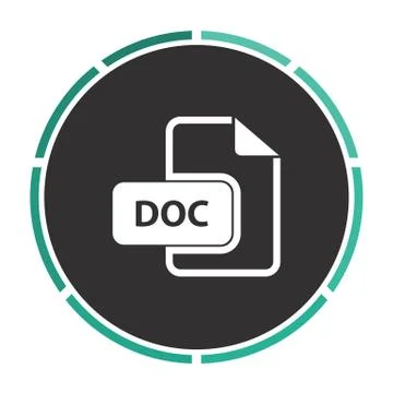 DOC computer symbol イラスト素材
