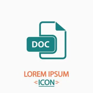 DOC computer symbol Illustrazione stock