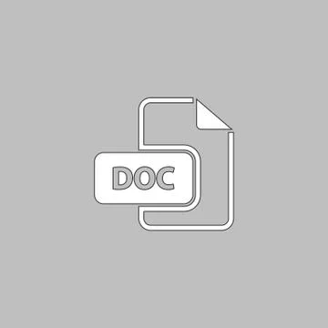 DOC computer symbol イラスト素材