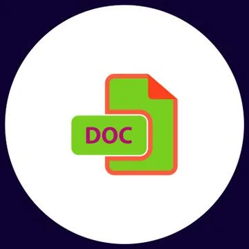 DOC computer symbol Stock Illustration