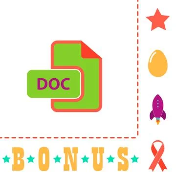 DOC computer symbol Stock Illustration