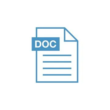 DOC Document Download Icon Vector Template Stock Illustration