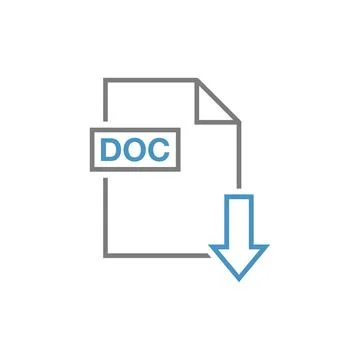 DOC Document Download Icon Vector Template Stock Illustration
