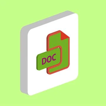 DOC document Simple vector icon. Illustration symbol design template for web  Illustrazione stock