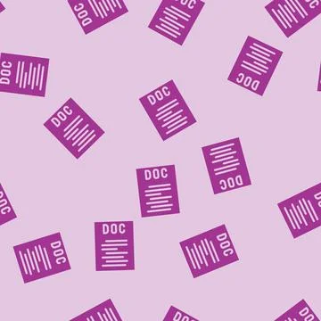 Doc file format document glyph vector seamless pattern イラスト素材