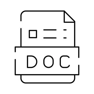 Doc file format document icon vector art イラスト素材