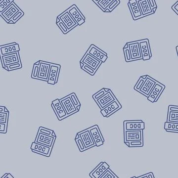 Doc file format document line seamless pattern イラスト素材