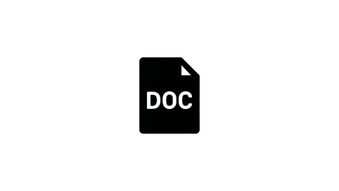 DOC File Icon Animation Stock Footage 312404320