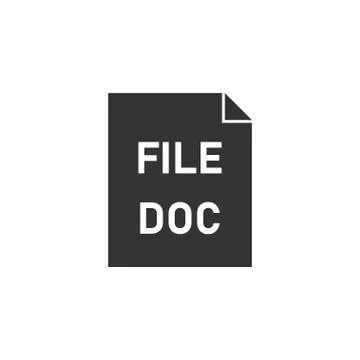 DOC file icon flat Stock Illustration