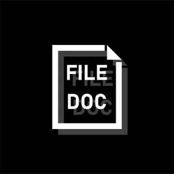 DOC File icon flat Stock Illustration