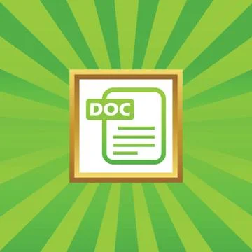 DOC file picture icon Stock Illustration