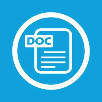 DOC file sign icon Stock Illustration