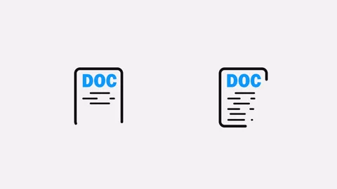 DOC icon download Stock Footage 336653735