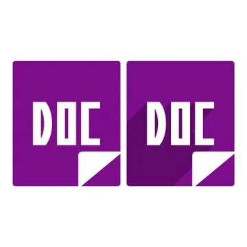 Doc icon. Stock Illustration