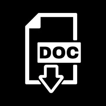 The DOC icon. Text file format symbol. Flat Illustrazione stock