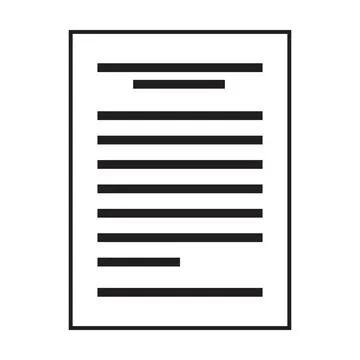Doc icon vector for business file data and documentation report in a glyph  Stock Illustration