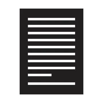 Doc icon vector for business file data and document report in a glyph  Illustrazione stock