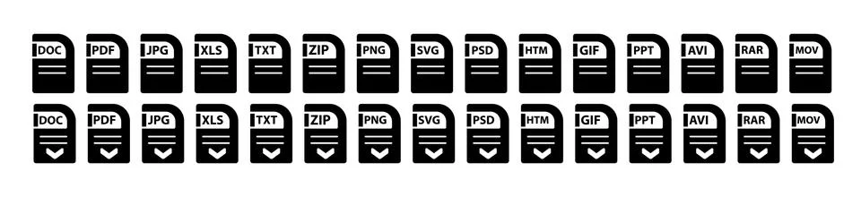 Doc icon on white background Stock Illustration