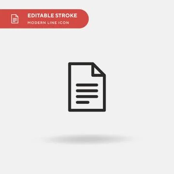 Doc Simple vector icon. Illustration symbol design template for web mobile UI 库存插图