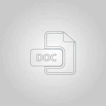 DOC vector file extension icon 库存插图