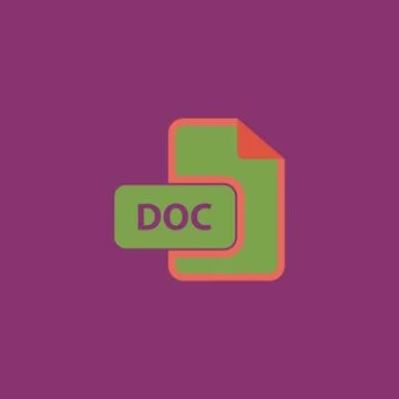 DOC vector file extension icon Stock Illustration