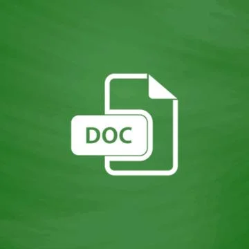 DOC vector file extension icon. Stock Illustration