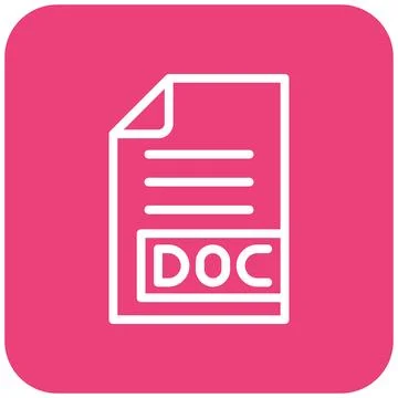 DOC Vector Icon Design Illustration Illustrazione stock