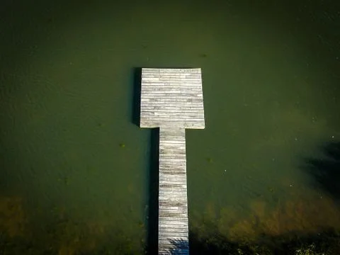Dock from above 写真素材
