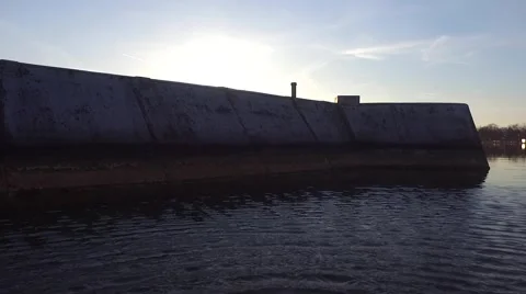 Dock and lake Fly Over Stock Footage 62271747