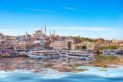 Dock and mosque Stock Photos