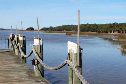 Dock on the bay Stock-Fotos