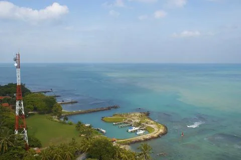 A dock from bird angle Stock Photos