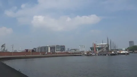 A dock with boats Stock Footage 94280194