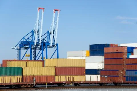 Dock cranes. Stock Photos