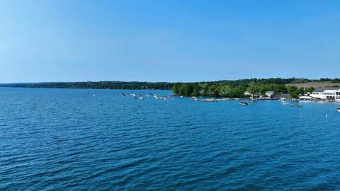Dock Extends - Skaneateles Lake Stockfoto's