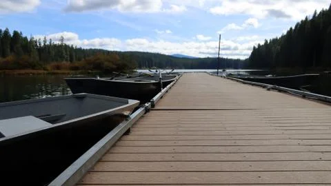 On dock facing west Stock Photos